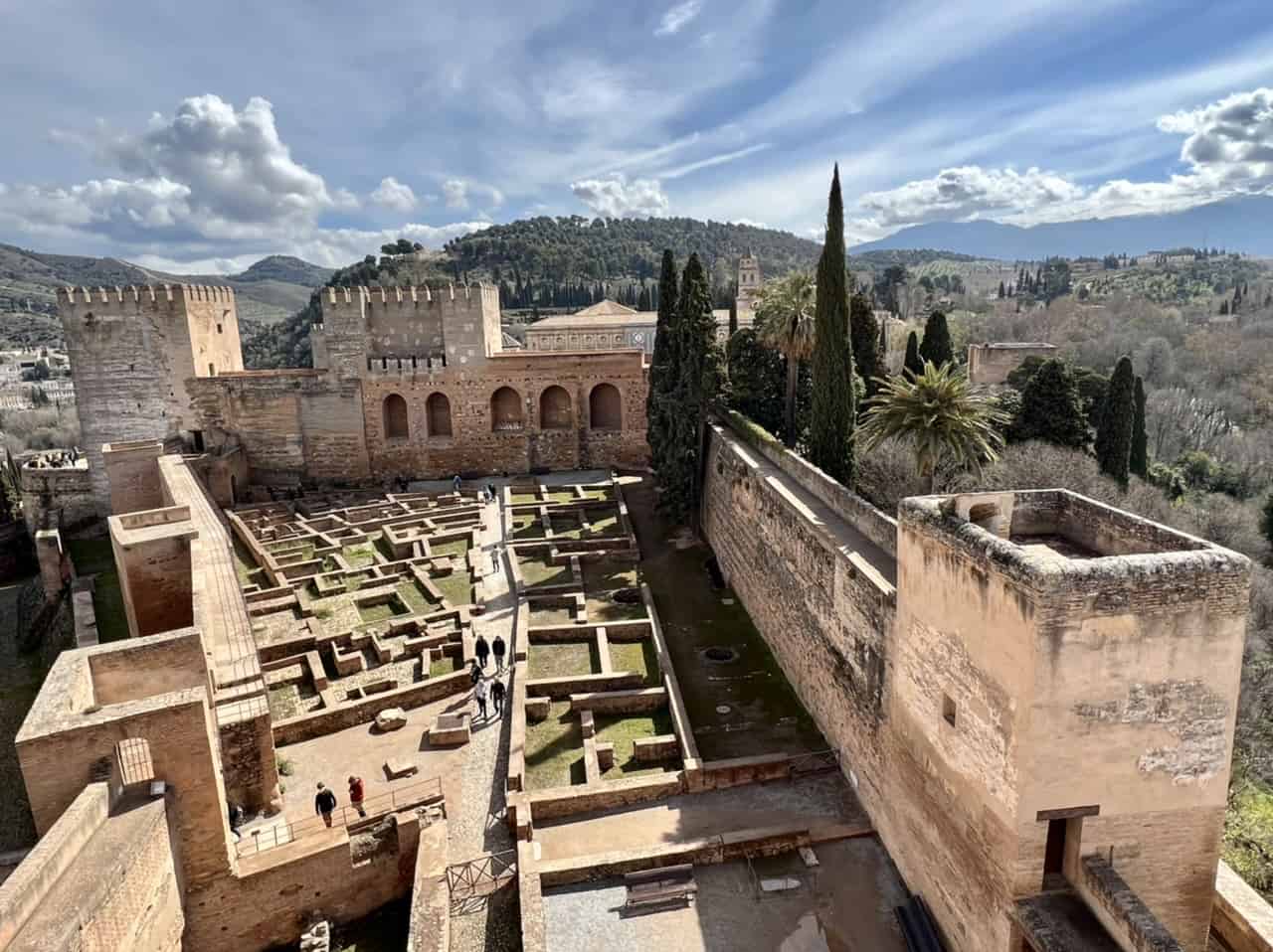 The Alcazaba Fortress at the furthest edge of the Alhambra complex