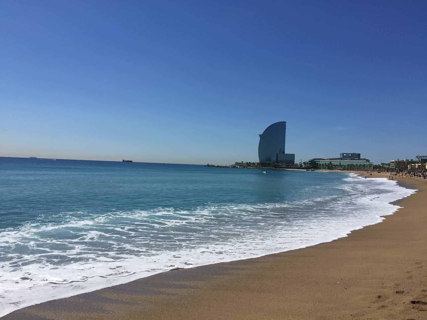 Most popular beach in Barcelona - Barceloneta
