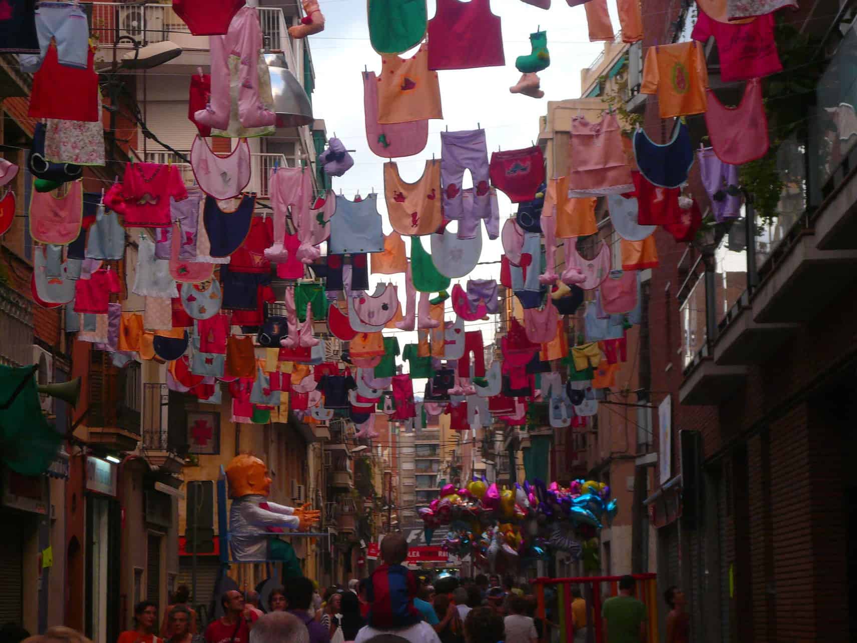 Festa Major de Sants in Barcelona in August