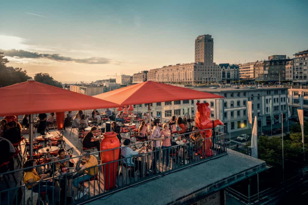 Lausanne rooftop bar