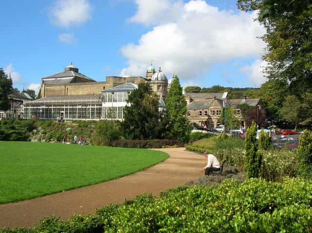 The Pavilion Gardens in Buxton, one of the larger towns in the Peak District