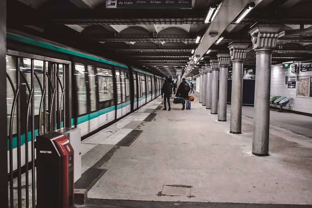 Using the Paris metro system, France
