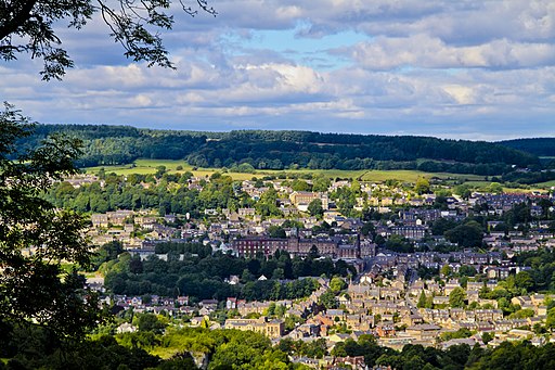 The view over Matlock from the Heights of Abraham